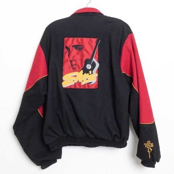 Elvis Presley Varsity Jacket Graceland Exclusive Authentic TCB Made in USA Large - Picture 2 of 13